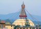 Nepal: The great dome of Bodhnath (Boudhanath) stupa, Kathmandu